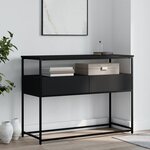 vidaXL Table console noir 100x40x75 cm bois d'ingénierie