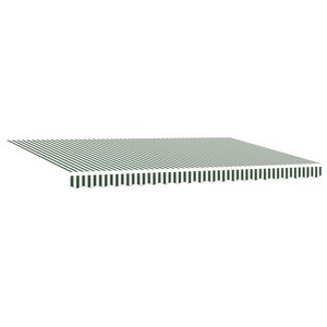 vidaXL Auvent Rétractable Vert et blanc 500 × 350 cm