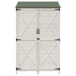 vidaXL Abri de jardin Blanc 106 x 56 x 176 5 cm Bois d'ingénierie