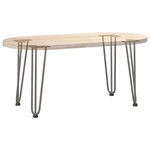 vidaXL Pieds en épingle à cheveux pour table basse 4 pièces Acier naturel 42 cm Acier massif