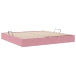 vidaXL Cadre de lit ottoman avec stockage Rose 200 x 200 cm Velours