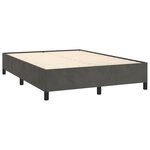 vidaXL Sommier à lattes de lit et matelas Gris foncé 140x190cm Velours