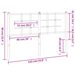 vidaXL Tête de lit métal noir 135 cm
