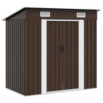 vidaXL Abri de stockage pour jardin Marron 194x121x181 cm Acier