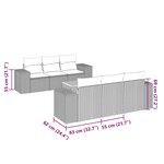 vidaXL Salon de jardin 7 Pièces avec coussins noir résine tressée