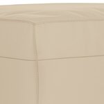vidaXL Ensemble de canapés 3 Pièces avec coussins Crème Tissu microfibre