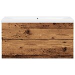vidaXL Armoire lavabo avec bassin intégré vieux bois