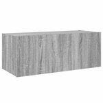 vidaXL Meuble TV mural avec lumières LED sonoma gris 80x35x31 cm