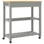 vidaXL Chariot de cuisine MONZA 84x40x88 5 cm bois massif de pin