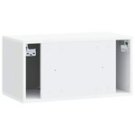 vidaXL Meuble TV mural Blanc 59 5 x 31 x 30 cm Bois d'ingénierie