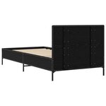 vidaXL Cadre de lit avec tête de lit Chêne noir 80 x 200 cm