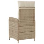 vidaXL Chaise de jardin inclinable Beige et blanc crème