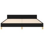 vidaXL Cadre de lit avec tête de lit Noir 160x200 cm Tissu