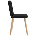 vidaXL Chaises à manger lot de 4 noir tissu