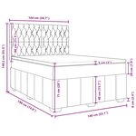 vidaXL Sommier à lattes de lit avec matelas Bleu 140x190 cm Tissu