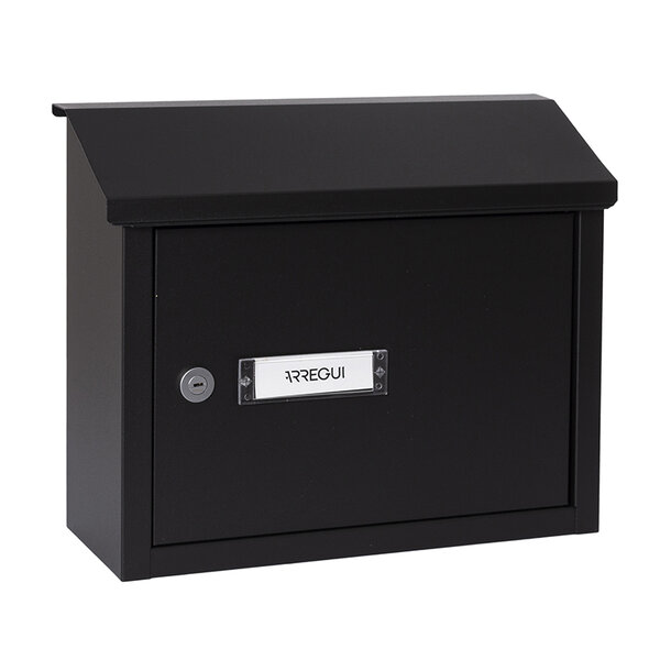 Boîte aux lettres en aluminium pour porte  mur  V4064  fente 33 x 4 cm  Noir
