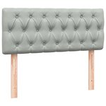 vidaXL Sommier à lattes de lit et matelas gris clair 120x210cm velours