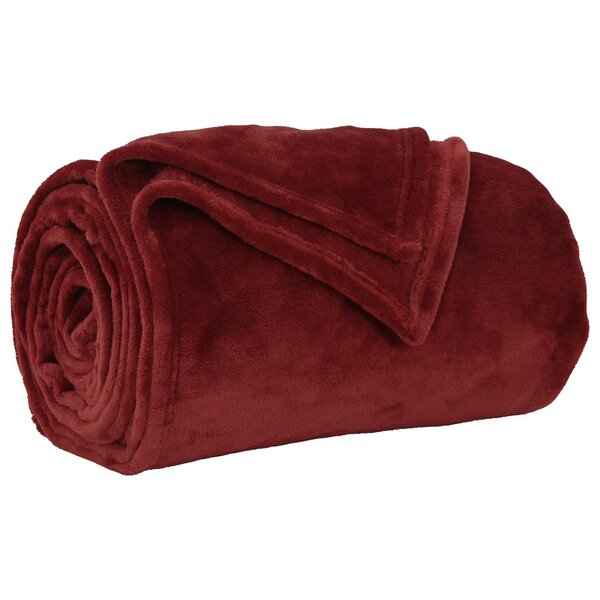 vidaXL Jeté Rouge Bordeaux 150 x 200 cm Toison