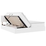 vidaXL Lit de Rangement Blanc pur 180 x 200 cm Cuir synthétique