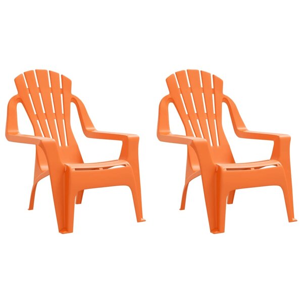 vidaXL Chaises de jardin pour enfants lot de 2 orange 37x34x44 cm PP