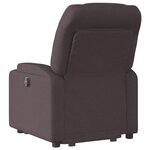 vidaXL Fauteuil inclinable marron foncé tissu