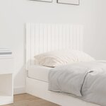 vidaXL Tête de lit murale Blanc 95 5x3x60 cm Bois massif de pin