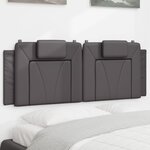 vidaXL Coussin de tête de lit gris 140 cm similicuir
