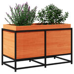 vidaXL Jardinière cire marron 80x40x50 cm bois de pin massif