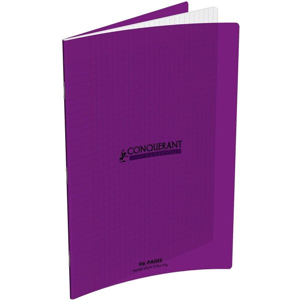 Cahier piqué couverture polypropylène 240x320mm 48 pages 90g séyès violet CONQUÉRANT
