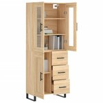 vidaXL Buffet haut Chêne sonoma 69 5x34x180 cm Bois d'ingénierie