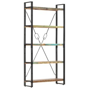 vidaXL Bibliothèque 5 niveaux 90x30x180 cm Bois solide de récupération