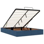 VidaXL Cadre de lit ottoman avec matelas bleu 140x190 cm tissu