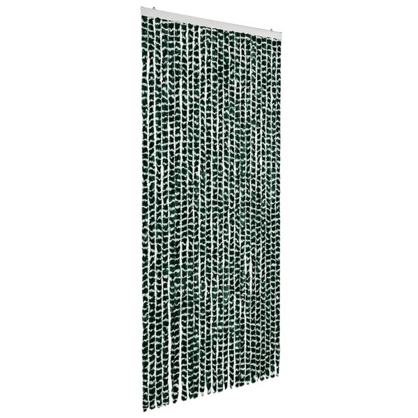vidaXL Moustiquaire Vert et blanc 100x220 cm Chenille
