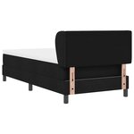 vidaXL Lit à ressorts avec matelas Noir 90 x 190 cm tissu