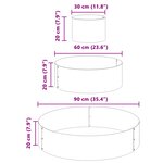 vidaXL Pot en métal Acier corten Grand Durable Pot en métal Rond