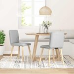 vidaXL Chaises à manger lot de 2 gris nuage tissu
