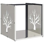 vidaXL Portant de bois de chauffage 40x40x40 cm acier inoxydable