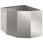 vidaXL Jardinière d'Angle Argent 45 x 45 x 35 cm Acier inoxydable