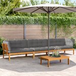 vidaXL Salon palette de jardin avec coussins 4Pièces bois d'acacia massif