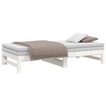 vidaXL Lit coulissant sans matelas blanc 2x(90x190) cm