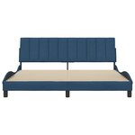 vidaXL Cadre de lit sans matelas Hanko bleu 180x200 cm tissu
