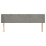vidaXL Tête de lit avec oreilles Gris clair 183x16x78/88 cm Velours
