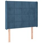 vidaXL Sommier à lattes de lit matelas et LED Bleu foncé 100x200 cm