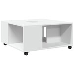 vidaXL Table basse blanc 80x80x40 cm bois d'ingénierie