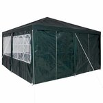 vidaXL Tente de fête Vert  Blanc 400 x 400 x 266 cm Polyester  Acier