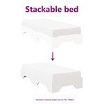 vidaXL Cadre de lit sans matelas empilable blanc 75x190 cm bois massif