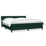 vidaXL Sommier à lattes de lit et matelas vert foncé 180x220cm velours
