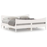 vidaXL Cadre de lit sans matelas blanc 200x200 cm bois massif de pin