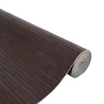 vidaXL Tapis rectangulaire marron foncé 80x300 cm bambou