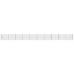 vidaXL Clôture en treillis métallique et ancrage anthracite 1 4x25 m